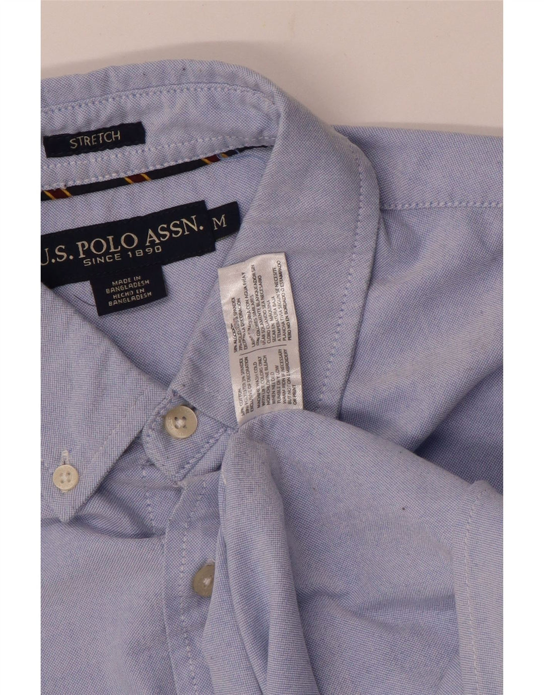 U.S. Polo Assn. Mens Shirt Medium Blue Cotton