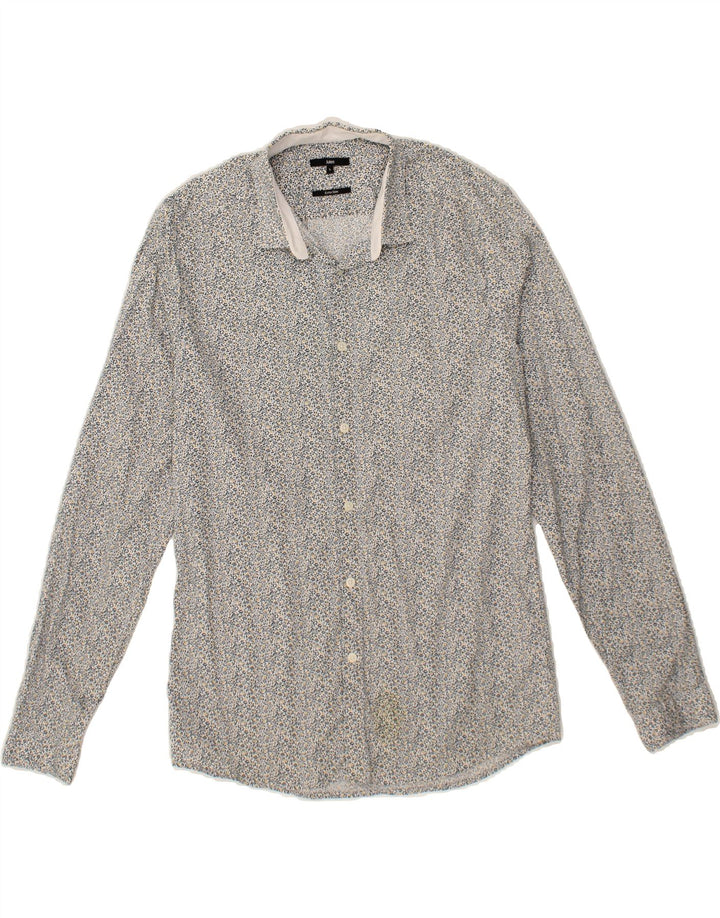 JULES Mens Abstract Pattern Extra Slim Fit Shirt Large Multicoloured Vintage Jules and Second-Hand Jules from Messina Hembry 