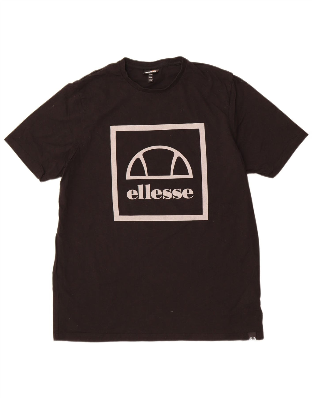 Ellesse Mens Graphic T-Shirt Top 2XL Black Cotton