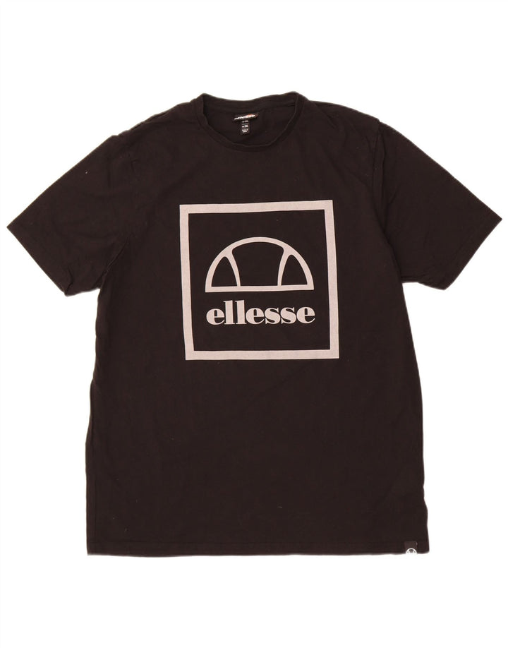 Ellesse Mens Graphic T-Shirt Top 2XL Black Cotton