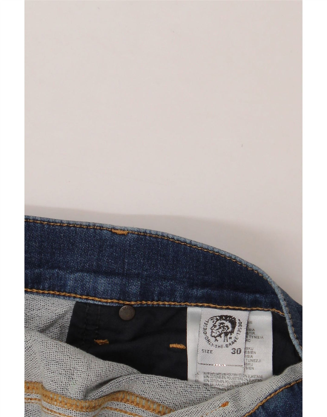 DIESEL Womens Slim Jeans W30 L31 Blue Cotton Vintage Diesel and Second-Hand Diesel from Messina Hembry 