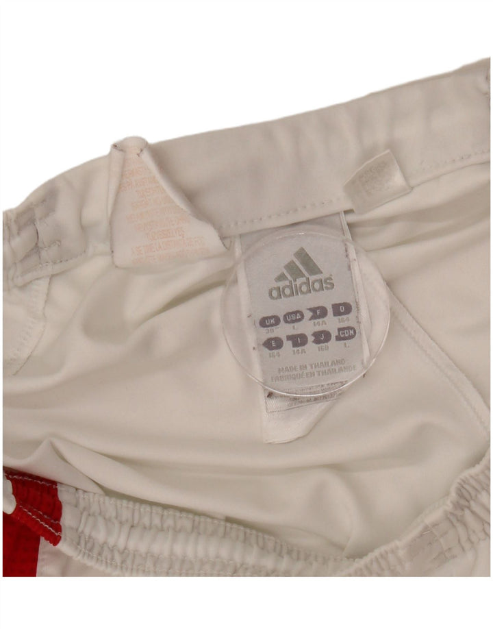 Adidas Boys FC Bayern Munchen Sport Shorts 13-14 Years White Polyester