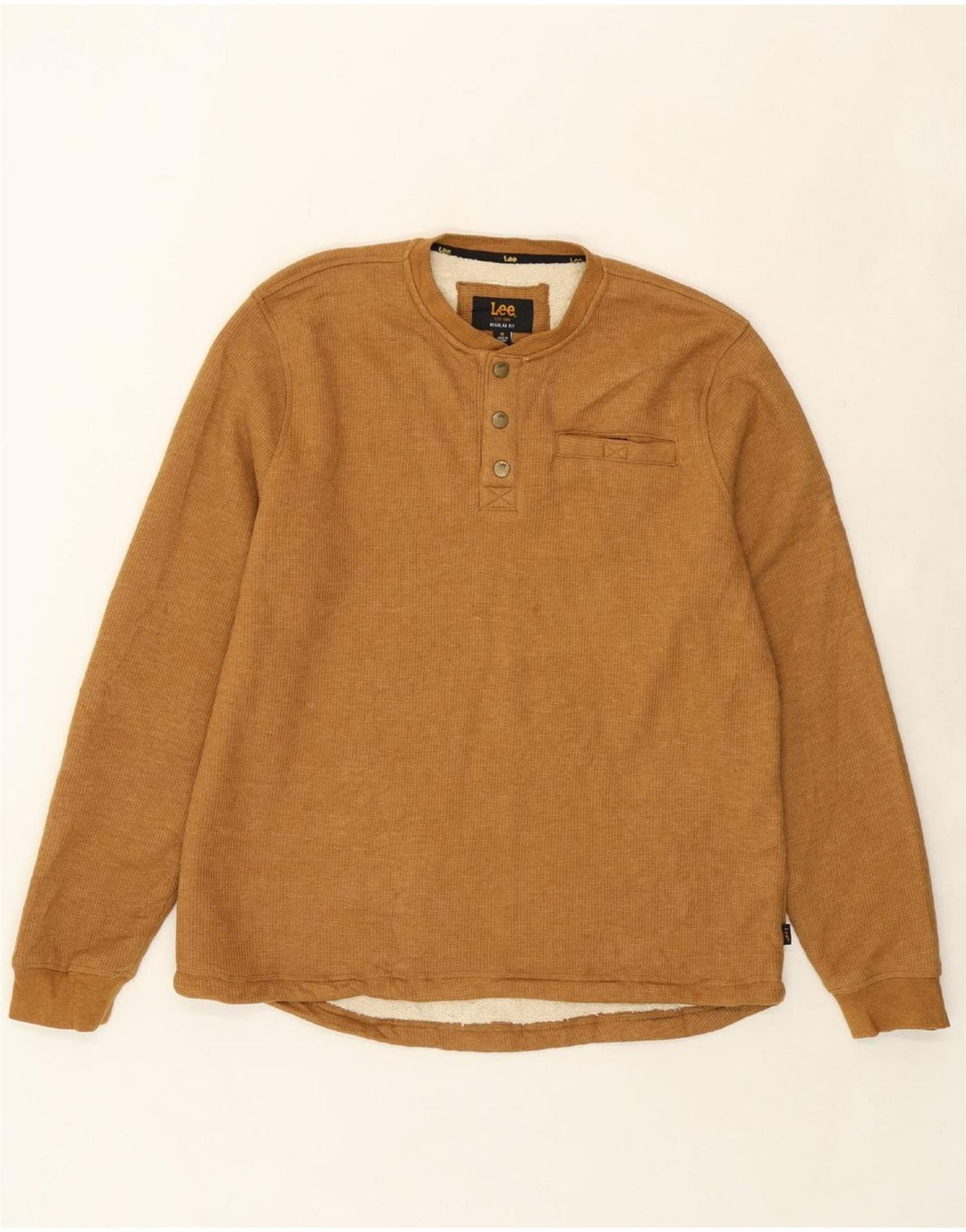 LEE Mens Regular Fit Sweatshirt Jumper Medium Brown Cotton Vintage Lee and Second-Hand Lee from Messina Hembry 