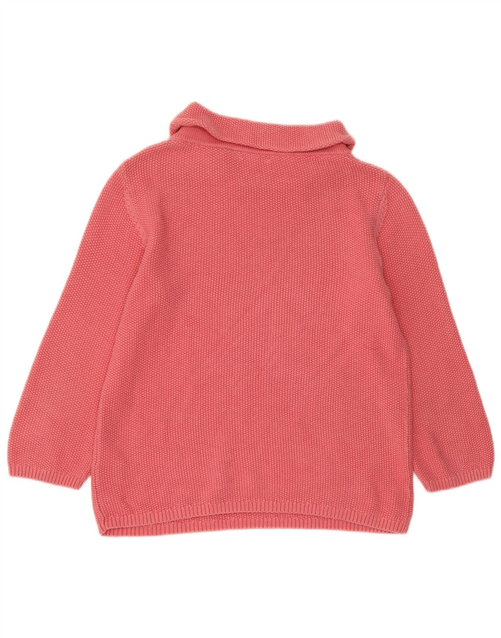 HOBBS Womens Oversized 3/4 Sleeve Roll Neck Jumper Sweater UK 6 XS Pink
