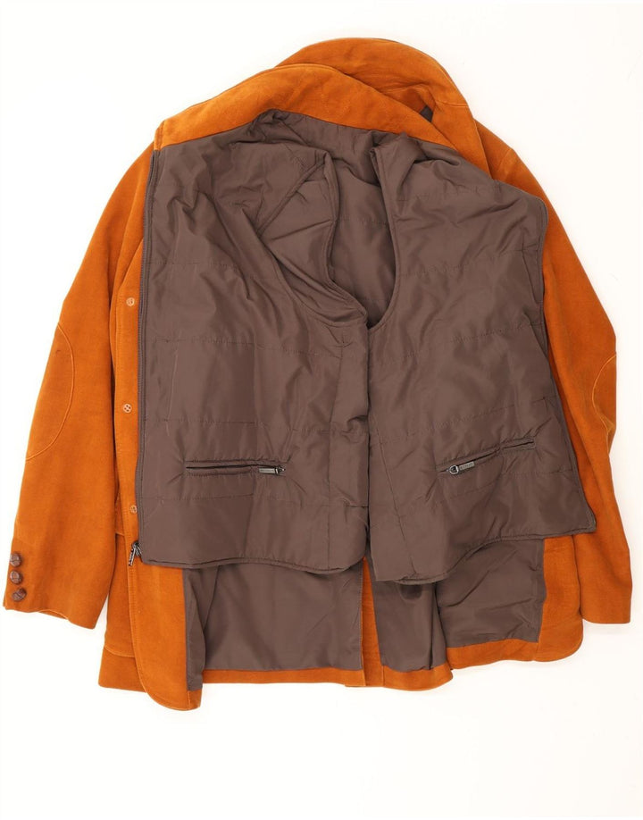 Mabrun Mens Utility Jacket IT 48 Medium Brown Cotton