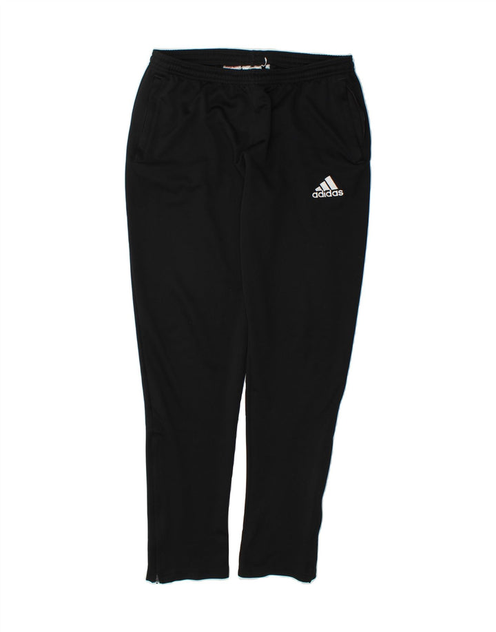 ADIDAS Boys Climalite Tracksuit Trousers 15-16 Years  Black Polyester Vintage Adidas and Second-Hand Adidas from Messina Hembry 