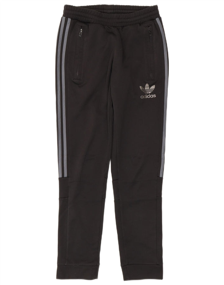 Adidas Mens Tracksuit Trousers Joggers Small Black Polyester