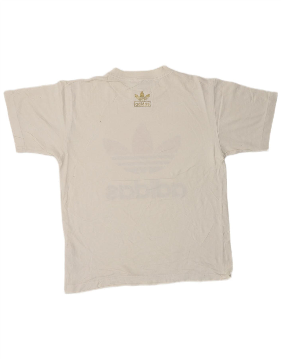 ADIDAS Mens Graphic T-Shirt Top Small White Cotton