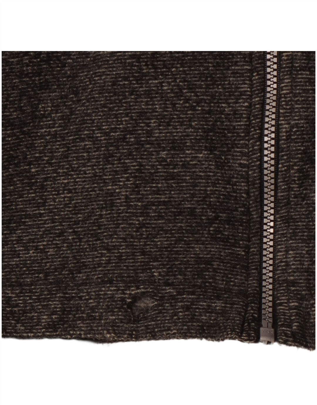 CHAMPION Mens Hooded Fleece Jacket UK 42 XL Grey Pinstripe Polyester