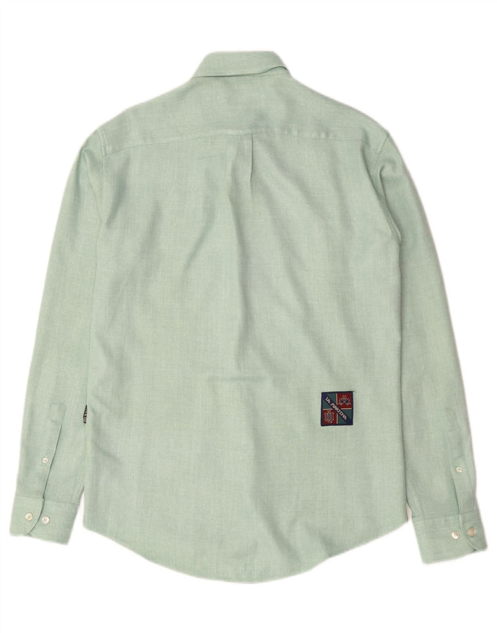 La Martina Mens Shirt Large Green Cotton