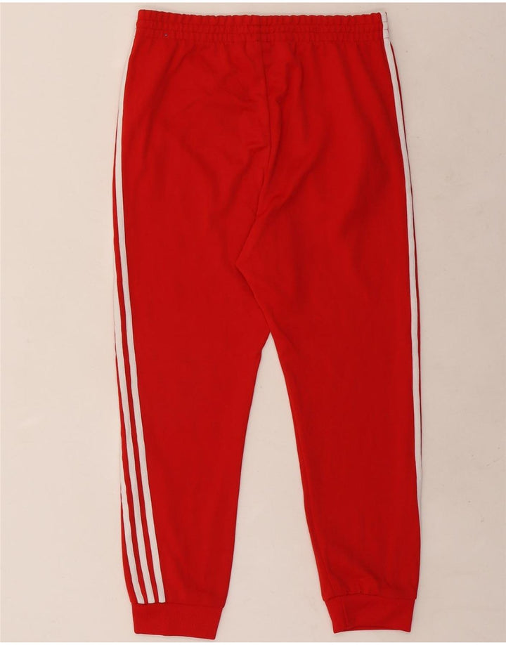 Adidas Mens Tracksuit Trousers Joggers Large  Red Polyester