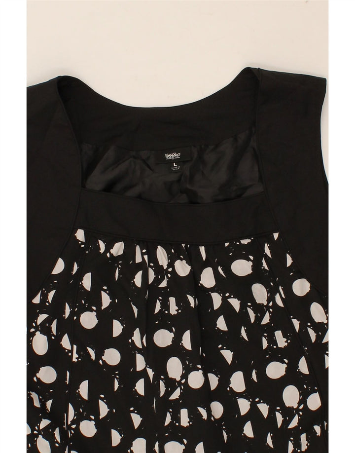 MOSSIMO Womens Basic Dress UK 16 Large Black Geometric Polyester Vintage Mossimo and Second-Hand Mossimo from Messina Hembry 