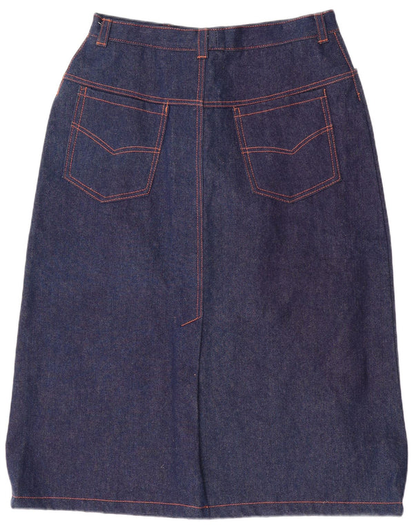 Vintage Womens Denim Skirt W31 Medium Navy Blue