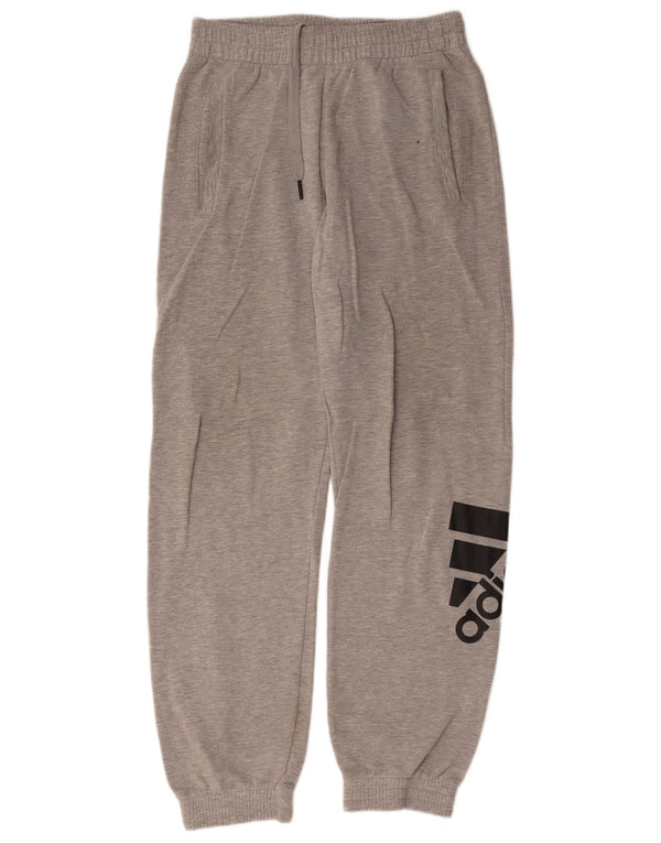 Adidas Mens Climalite Graphic Tracksuit Trousers Joggers Small  Grey Cotton