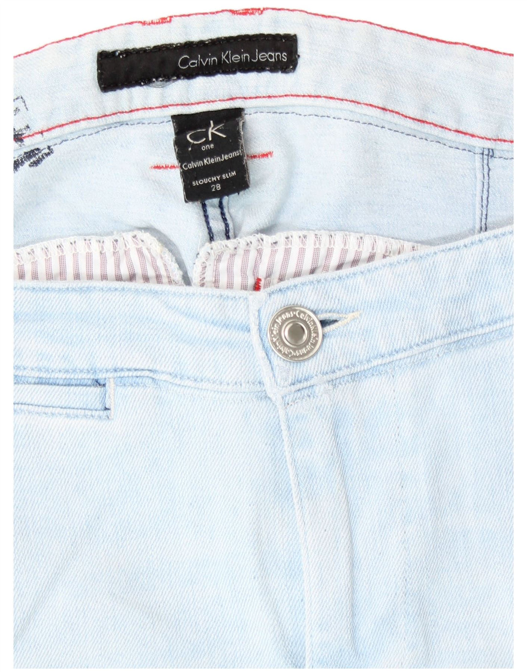 CALVIN KLEIN Womens Crop Slim Jeans W28 L26 Blue