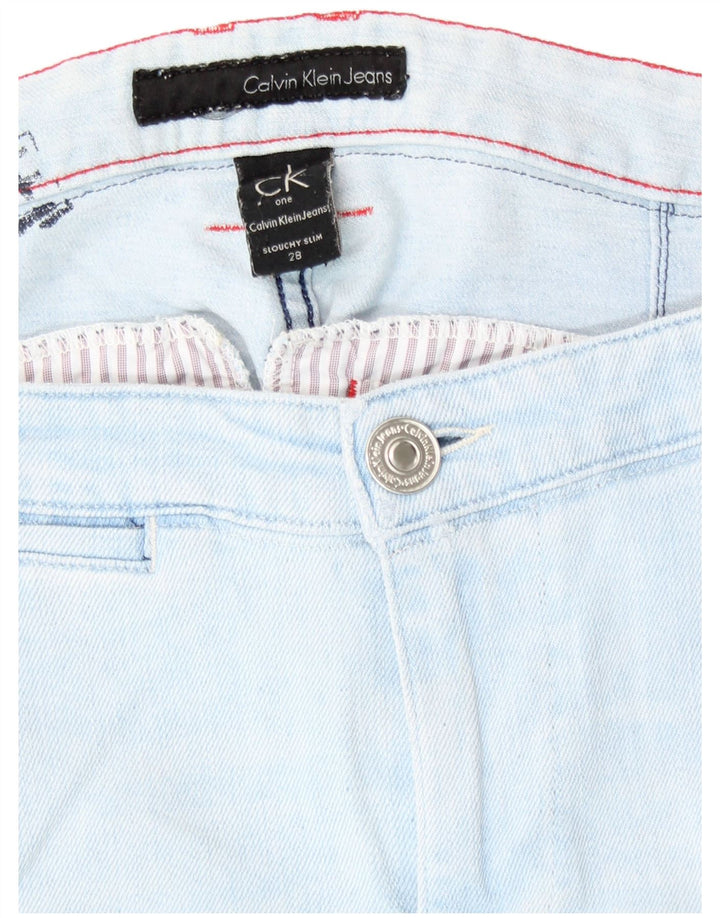 CALVIN KLEIN Womens Crop Slim Jeans W28 L26 Blue