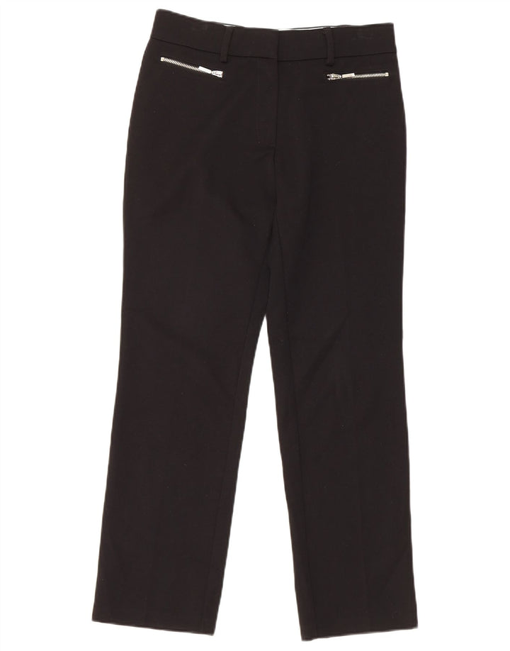 Marks & Spencer Womens Cropped Trousers UK 8 Small W26 L25 Black Polyester
