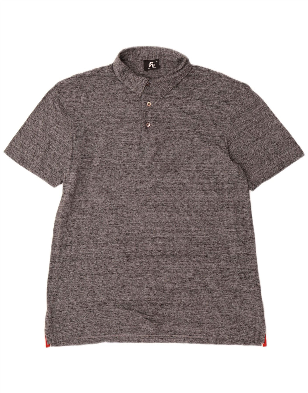 Paul Smith Mens Polo Shirt XL Grey Flecked Cotton