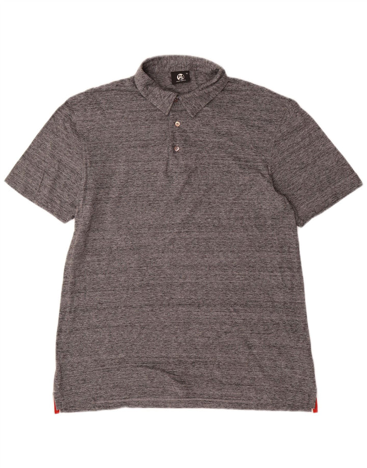 Paul Smith Mens Polo Shirt XL Grey Flecked Cotton