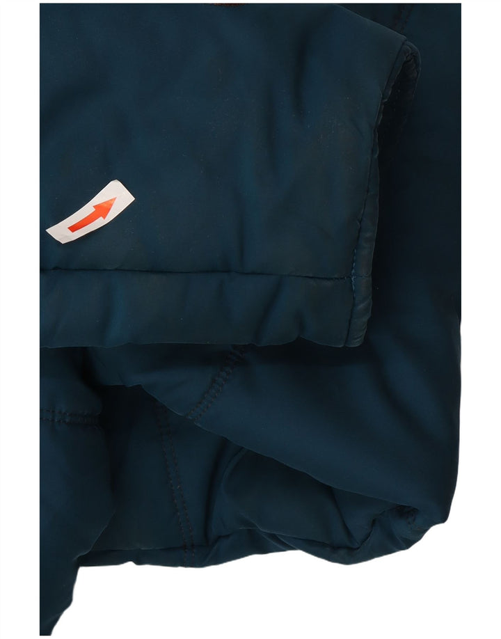 Ariat Womens Hooded Padded Jacket UK 14 Medium Blue Polyester