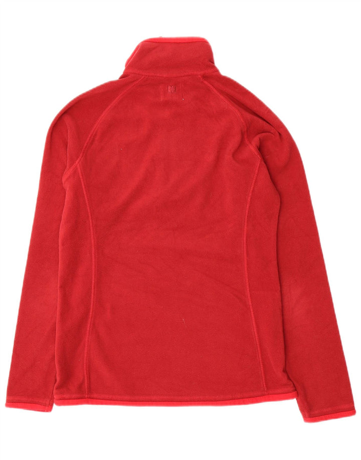 Mountain Warehouse Womens Zip Neck Fleece Jumper UK 8 Small Red Polyester