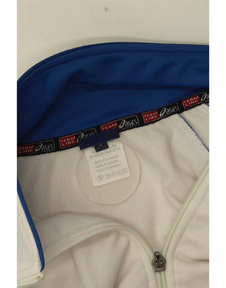 Asics Mens Tracksuit Top Jacket Small White Polyester