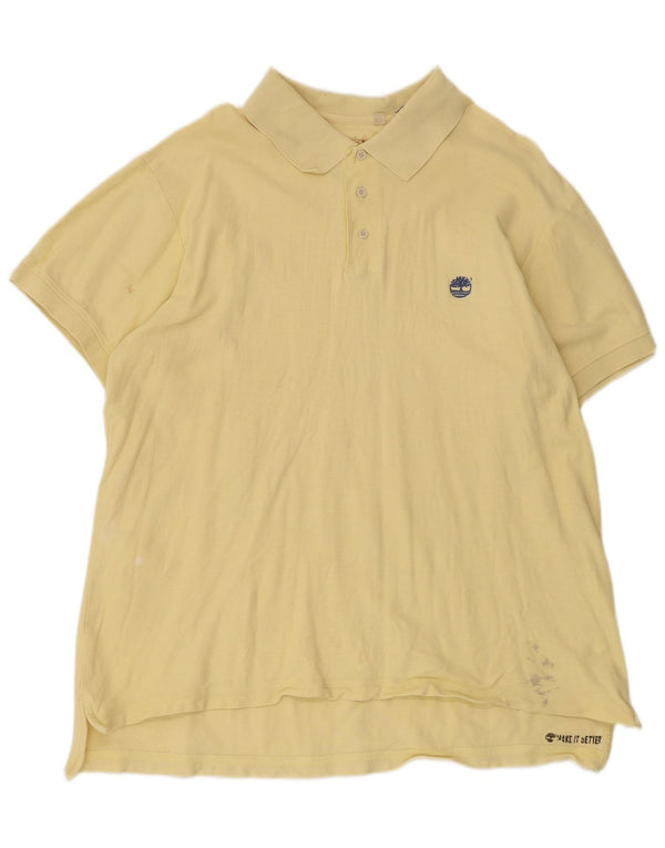 Timberland Mens Polo Shirt 2XL Yellow Cotton