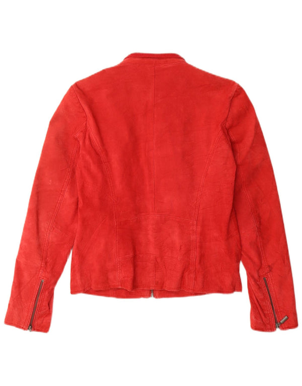 Cache Womens Suede Jacket US 2 XS Red Leather