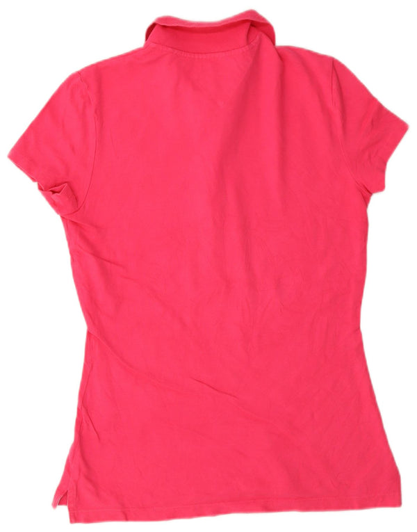 Tommy Hilfiger Womens Polo Shirt UK 10 Small Pink