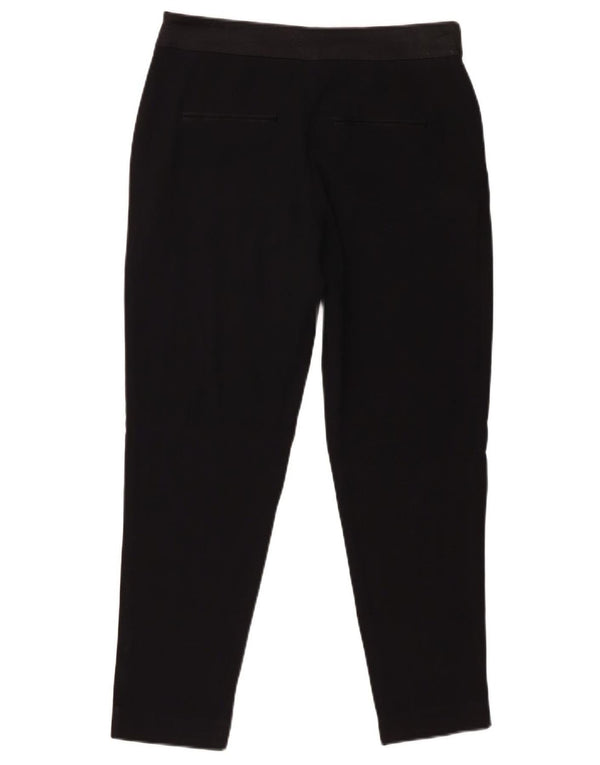 French Connection Womens Tapered Cropped Trousers UK 10 Small W30 L25 Black
