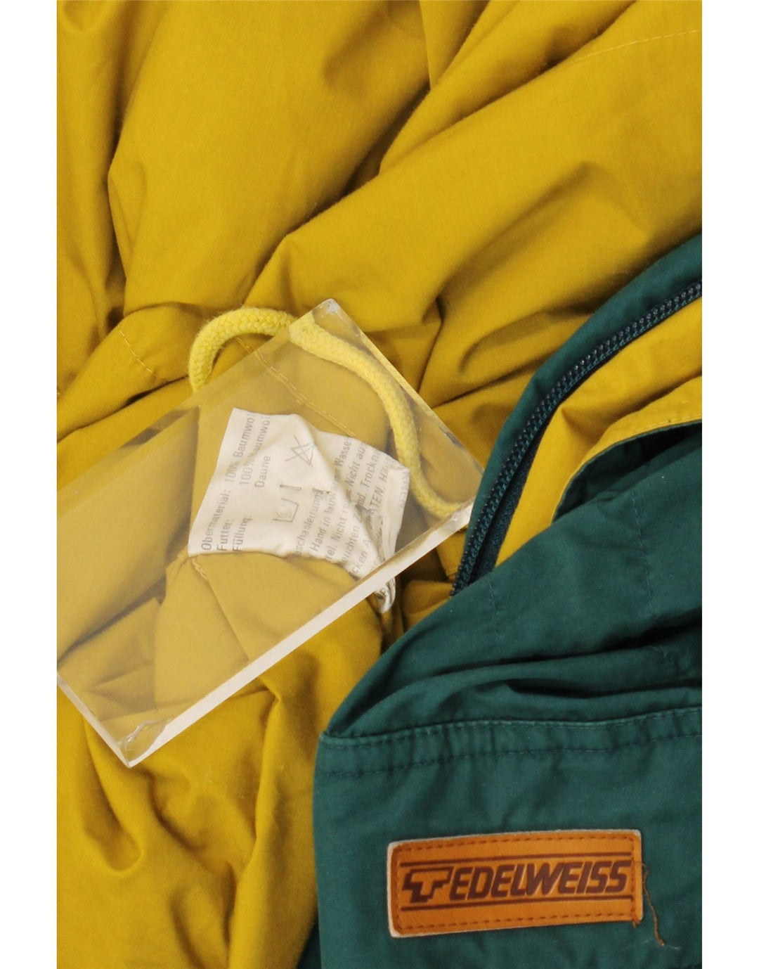 EDELWEISS Mens Hooded Padded Jacket UK 42 XL Green