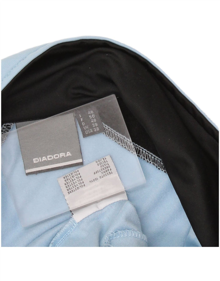 DIADORA Mens Tracksuit Top Jacket UK 38 Medium Blue Colourblock Polyester