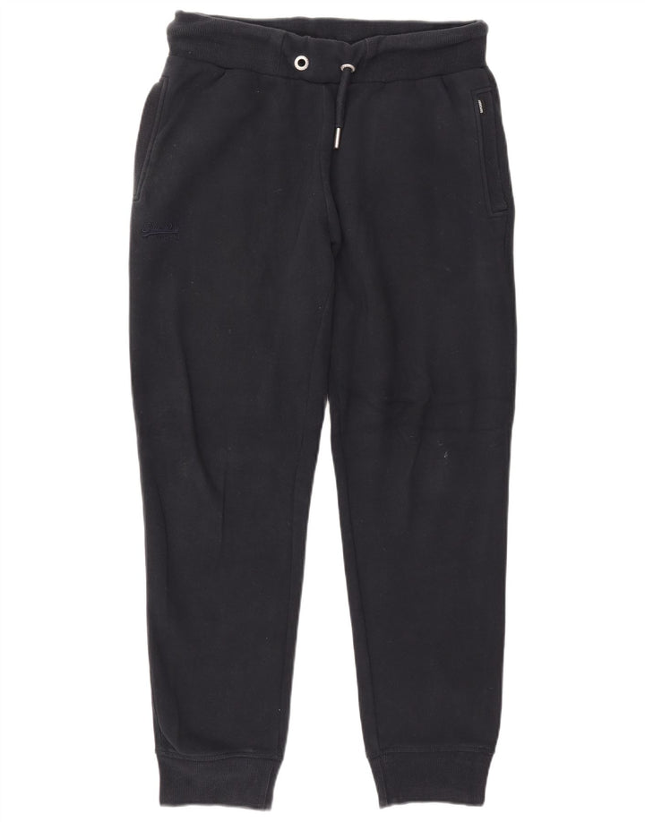 SUPERDRY Mens Tracksuit Trousers Joggers Large  Navy Blue Cotton