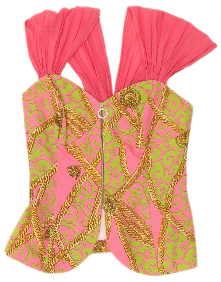 Vintage Womens Graphic 2 Piece Skirt Set IT 44 Medium W28 Pink Paisley