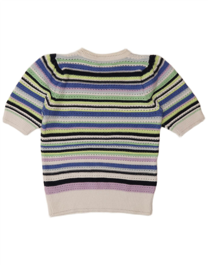 Marks & Spencer Womens Crew Neck Jumper Sweater UK 10 Small Multicoloured
