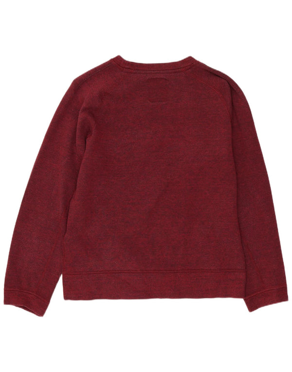 Nike Womens Oversized Sweatshirt Jumper UK 10 Small Maroon Cotton