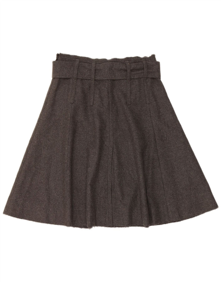 Henry Cottons Womens A-Line Skirt IT 42 Medium W28  Grey Wool