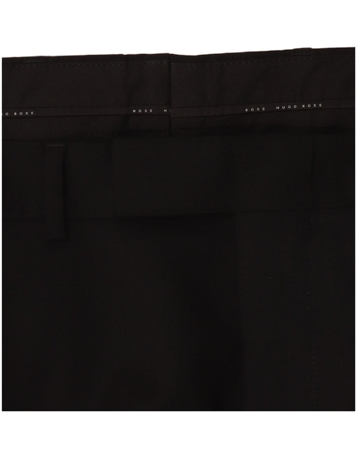 Hugo Boss Mens Straight Suit Trousers W36 L33 Black