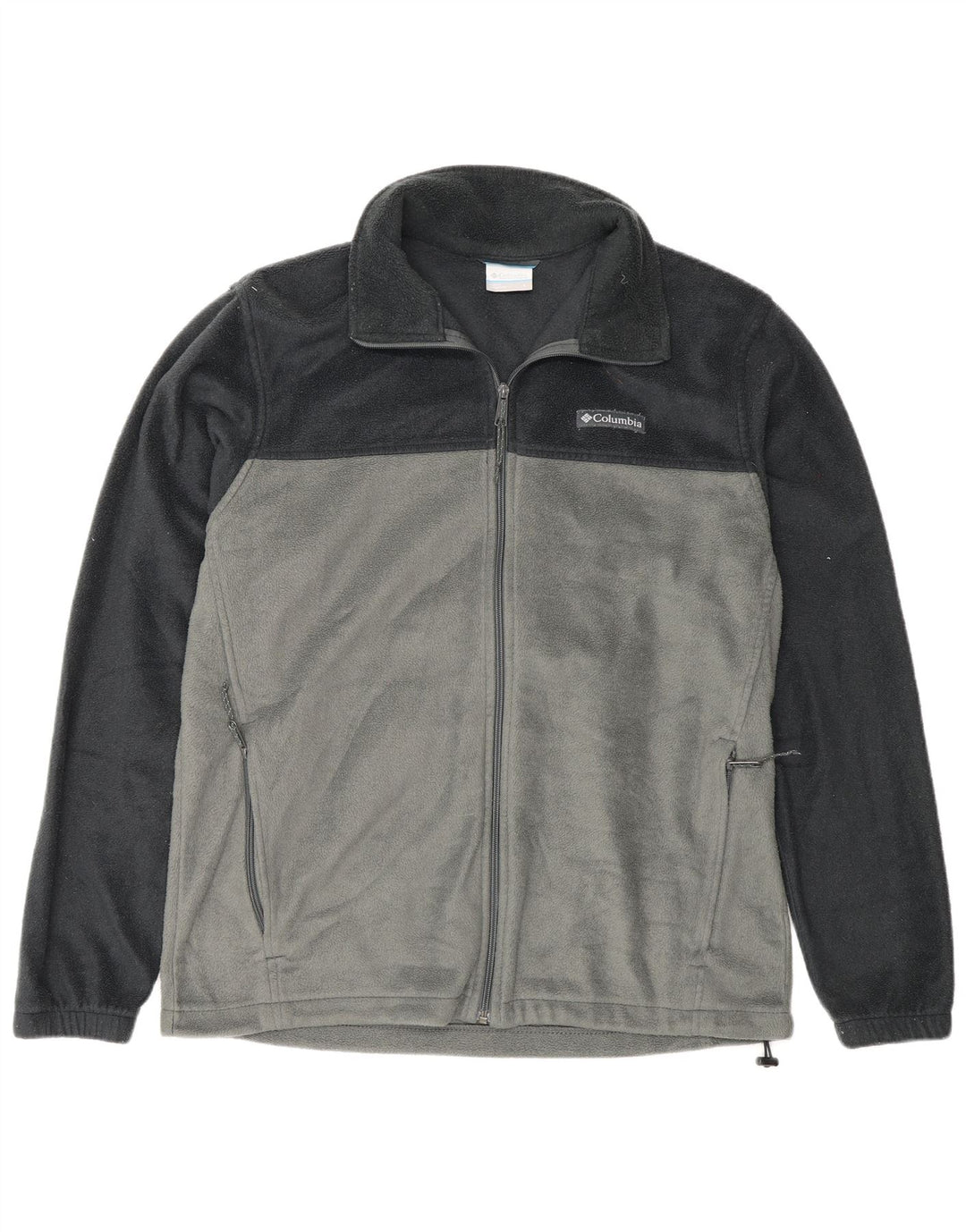 Columbia Mens Fleece Jacket UK 40 Large Grey Colourblock Polyester