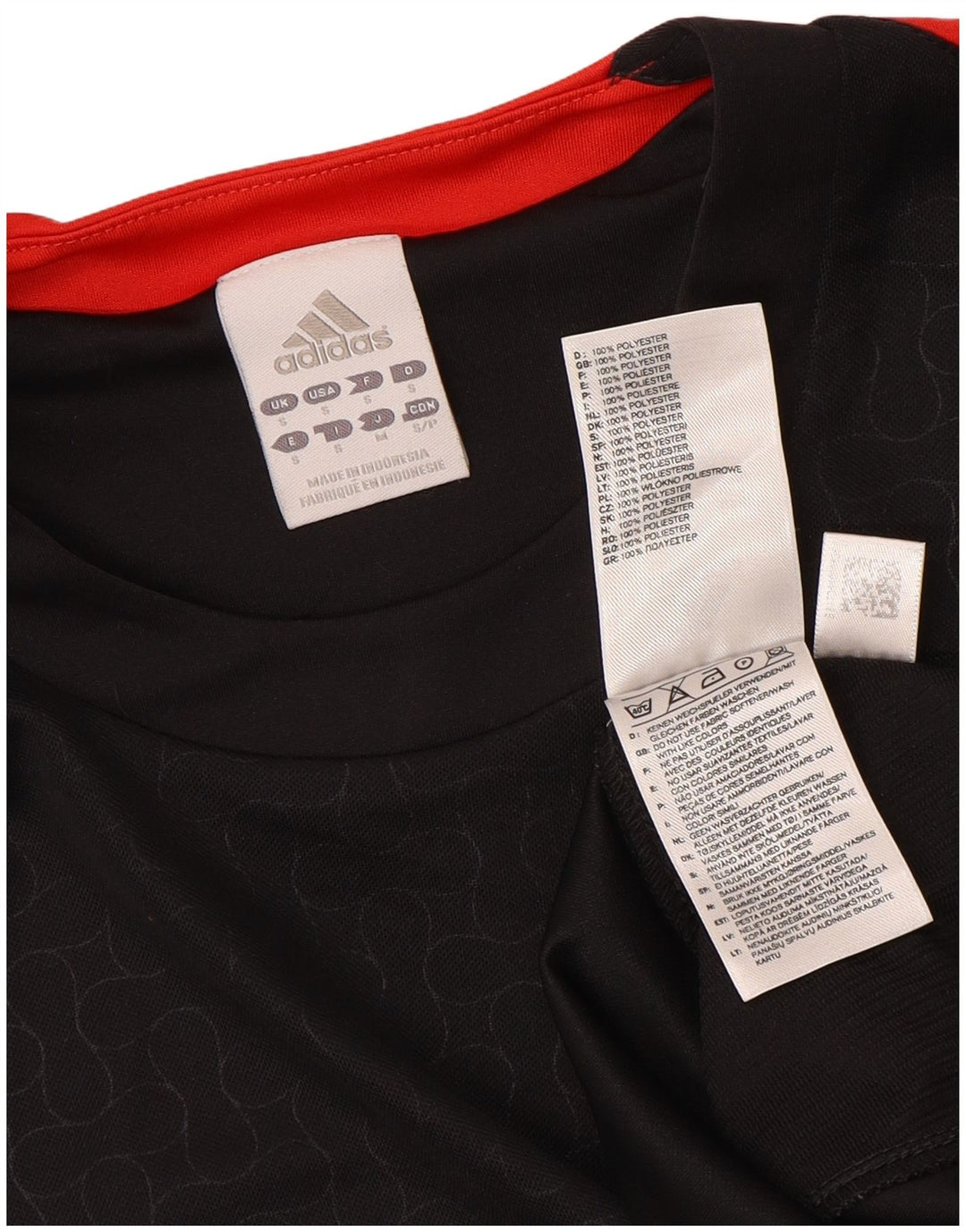 Adidas Mens T-Shirt Top Small Black Colourblock Polyester