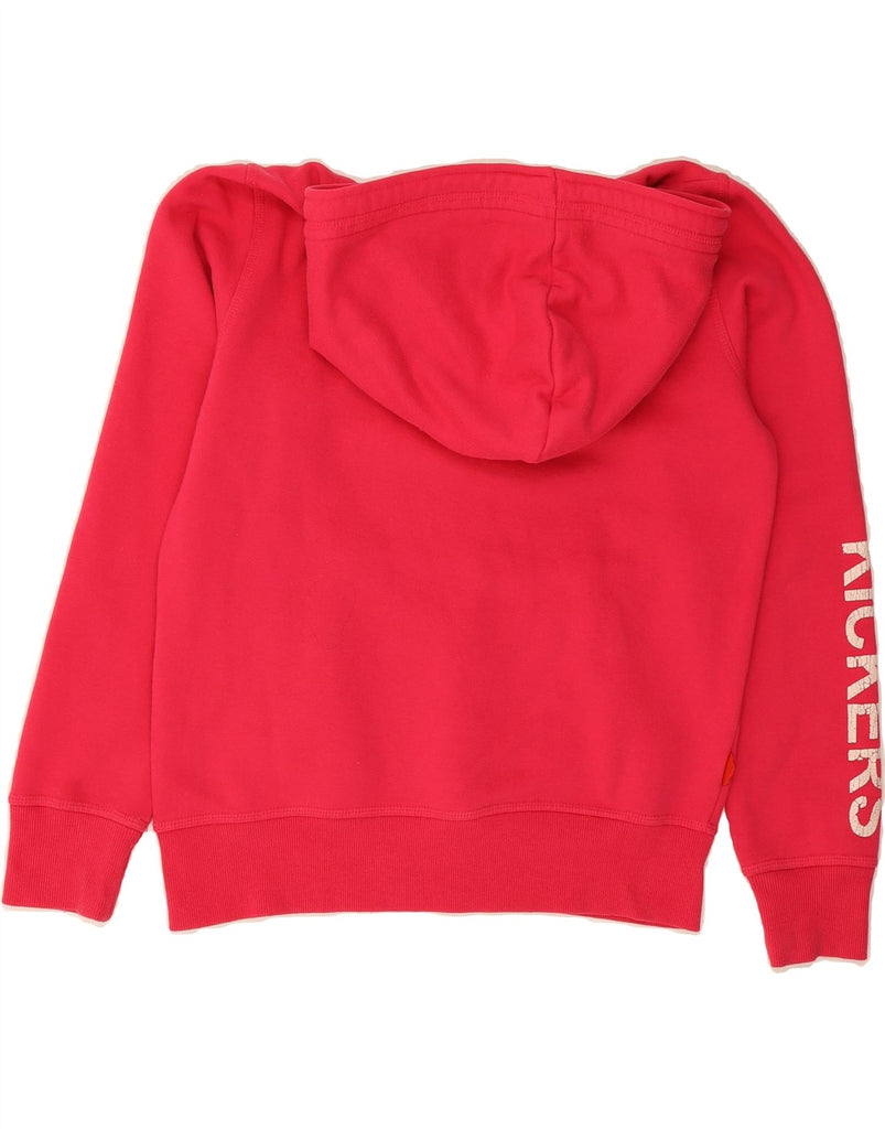 KICKERS Womens Graphic Hoodie Jumper UK 14 Large Pink Vintage Kickers and Second-Hand Kickers from Messina Hembry 