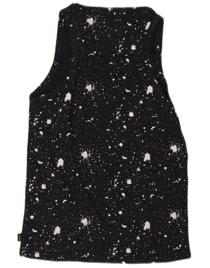 Superdry Mens Graphic Vest Top Medium Navy Blue Spotted Cotton