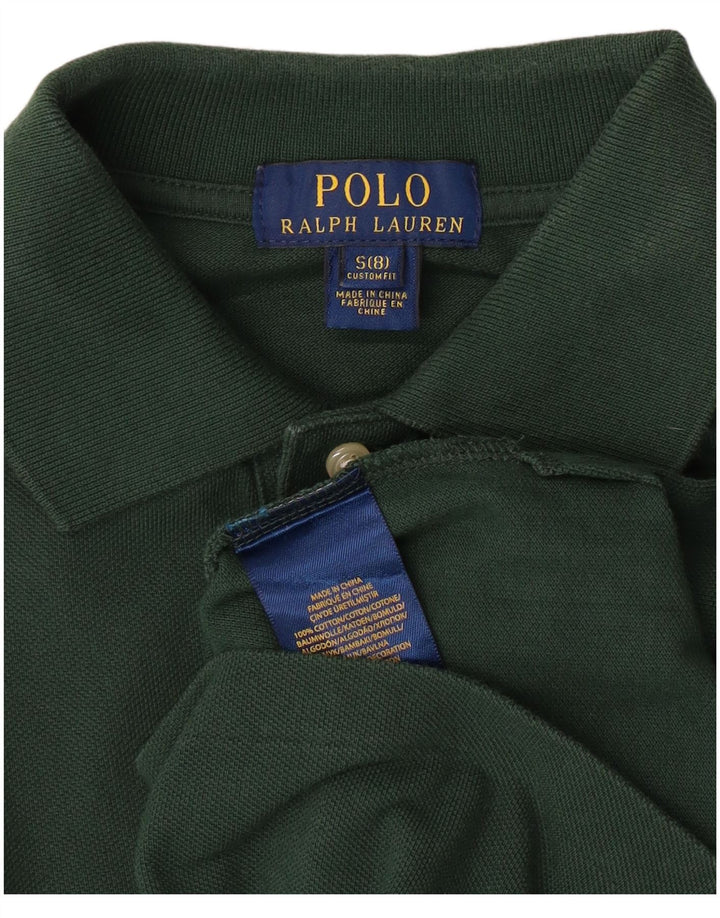 POLO RALPH LAUREN Boys Custom Fit Polo Shirt 7-8 Years Small   Green