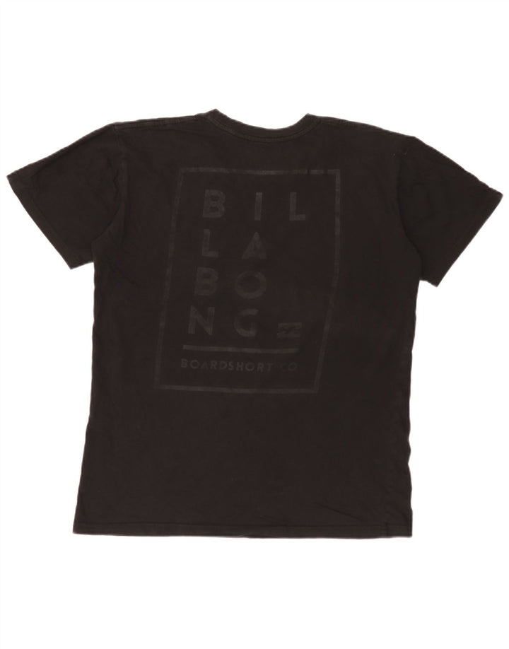 Billabong Mens Regular Fit Graphic T-Shirt Top Medium Black Cotton