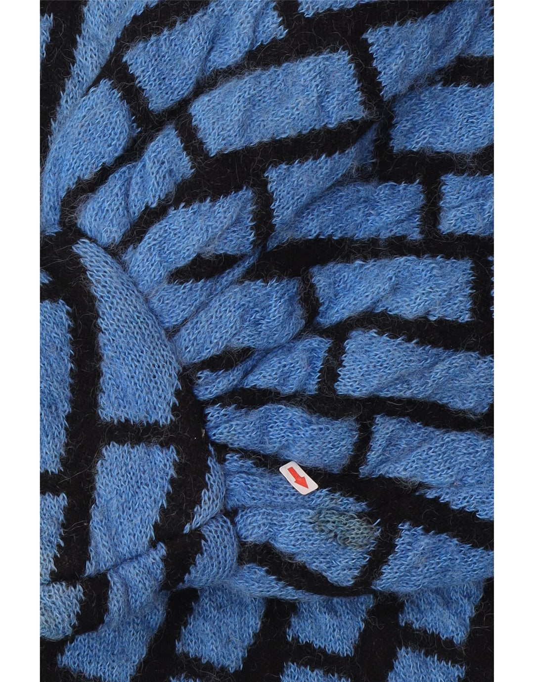 Vintage Womens Longline Oversized Cardigan Sweater UK 14 Medium Blue Check
