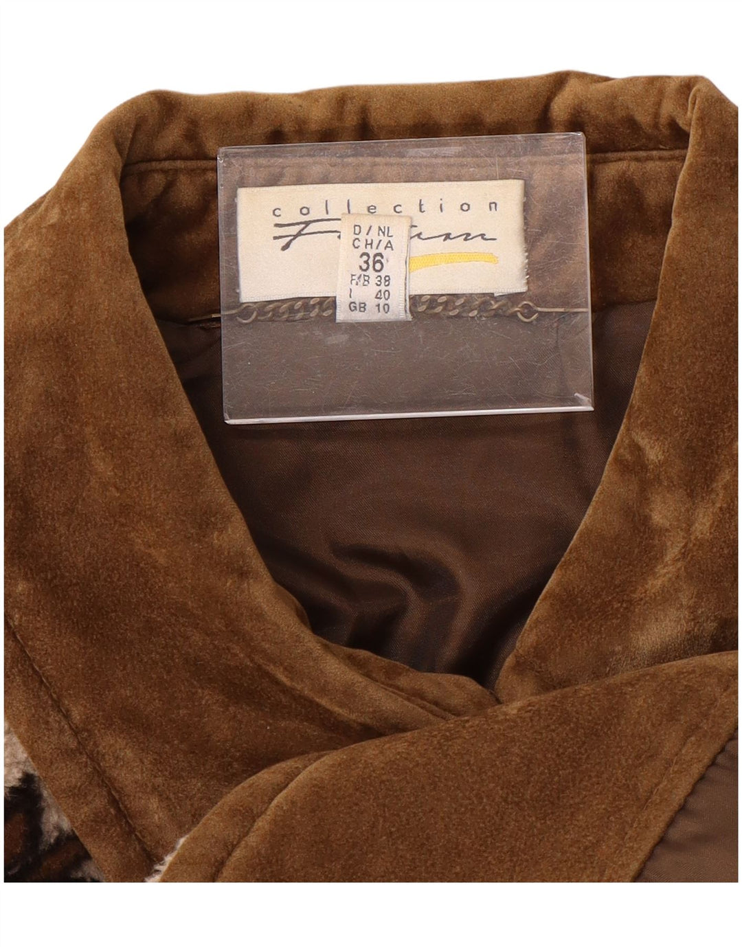 VINTAGE Womens Oversized Windbreaker Coat UK 10 Small Beige Fair Isle