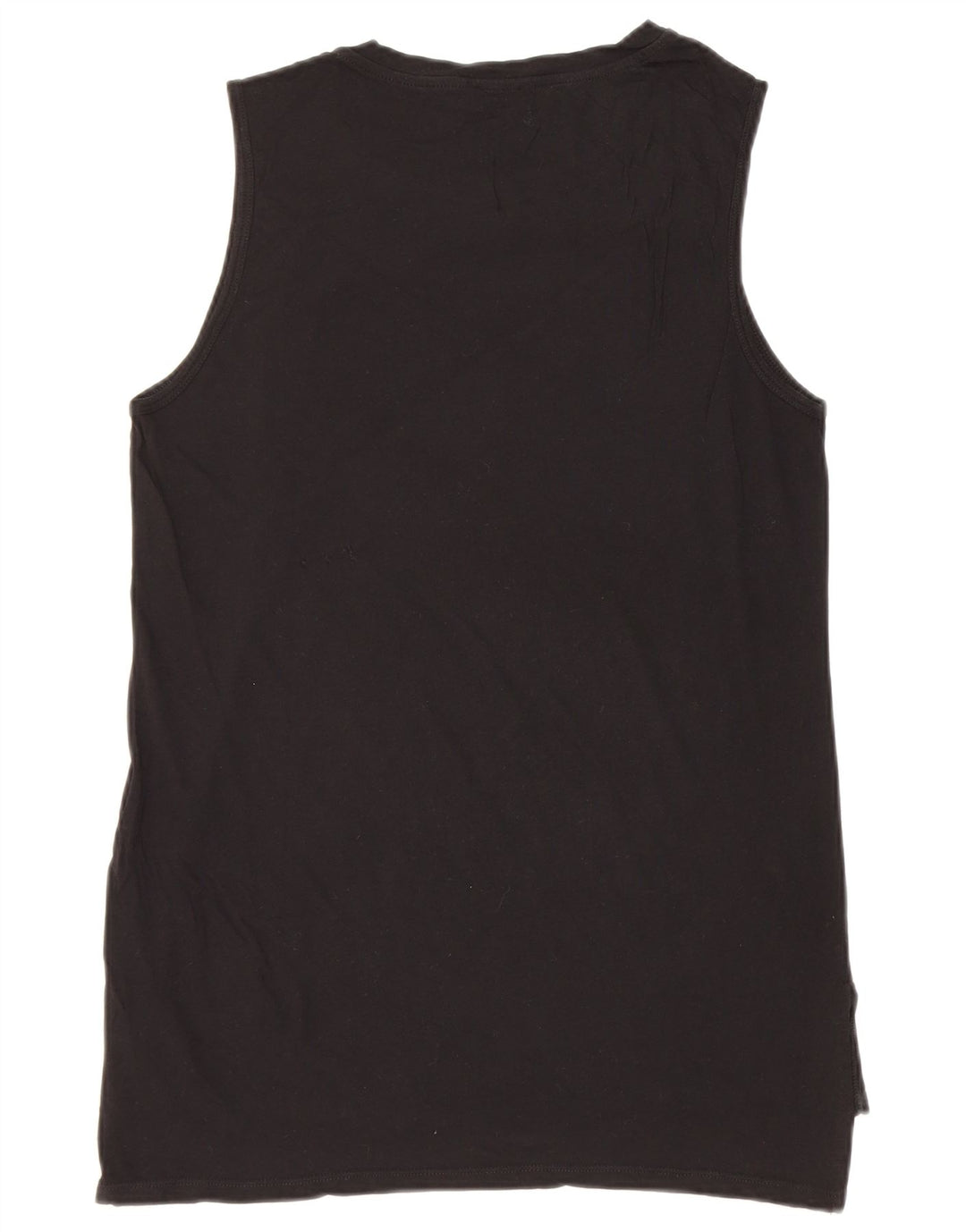 Benetton Womens Graphic Vest Top UK 14 Medium Black Butterfly