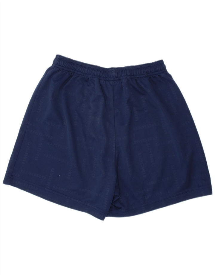 UMBRO Boys Graphic Sport Shorts 13-14 Years Navy Blue Polyester