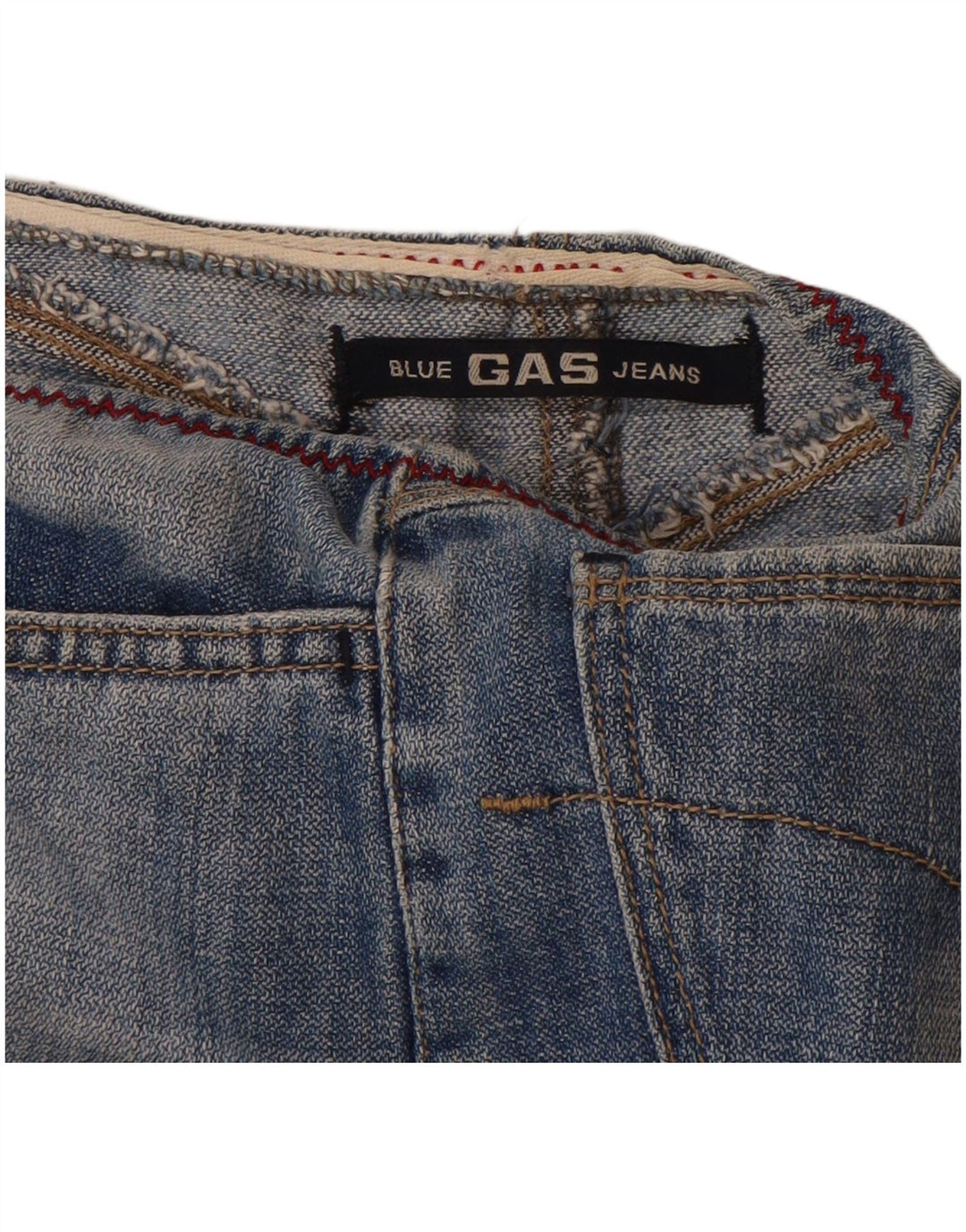 GAS Womens High Waist Denim Skirt Small W27 Blue
