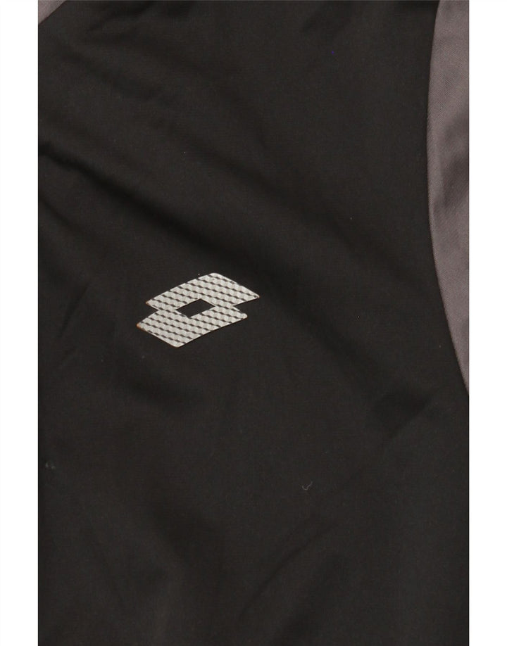 LOTTO Mens Tracksuit Top Jacket Small Black Colourblock